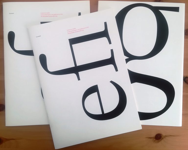 Lecturis 1983 Letters designed by Frank E. Blokland as KABK student on the cover of Lecturis 1983
